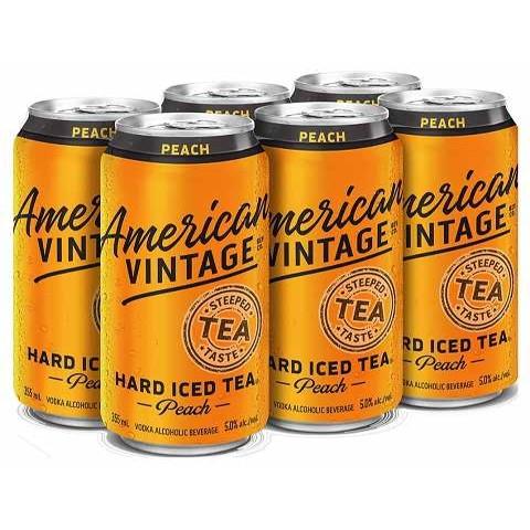 american vintage hard iced tea peach 355 ml - 6 cans Okotoks Liquor delivery