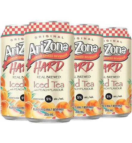 arizona hard peach iced tea 355 ml - 6 cans Okotoks Liquor delivery