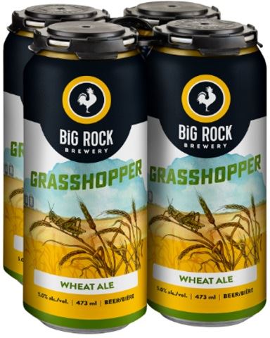 big rock grasshopper wheat ale 473 ml - 4 cans Okotoks Liquor delivery