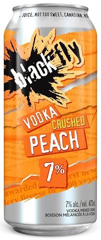 black fly vodka crushed peach 473 ml single can Okotoks Liquor delivery
