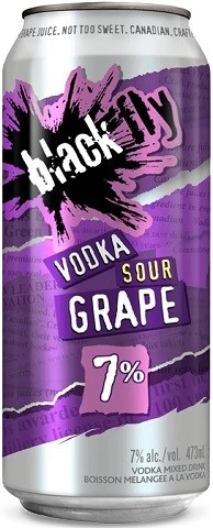 black fly vodka sour grape 473 ml single can Okotoks Liquor delivery