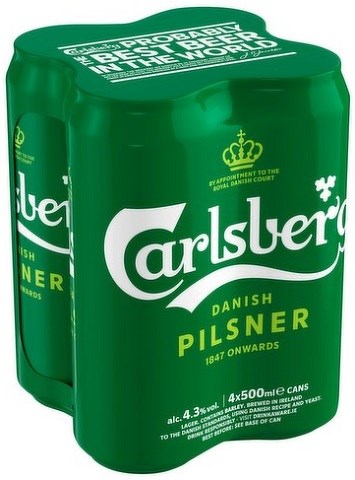 carlsberg lager 500 ml - 4 cans Okotoks Liquor delivery