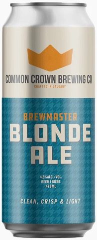 common crown brewmaster blonde ale 473 ml - 4 cans Okotoks Liquor delivery