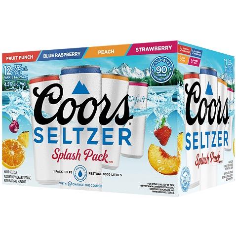 coors seltzer splash pack 355 ml - 12 cans Okotoks Liquor delivery