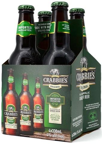 crabbies original alcoholic ginger beer 330 ml - 4 bottles Okotoks Liquor delivery