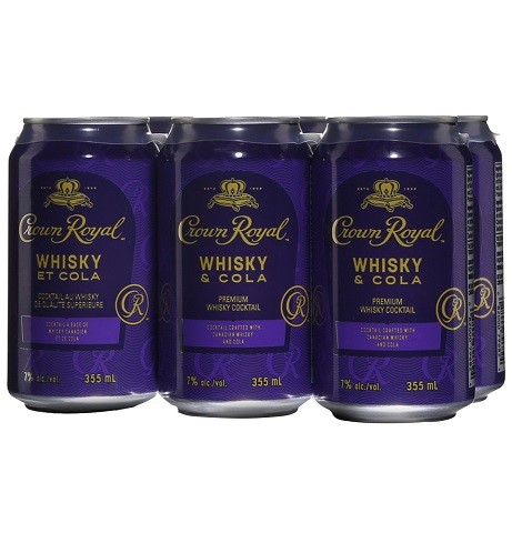 crown royal whisky & cola 355 ml - 6 cans Okotoks Liquor delivery