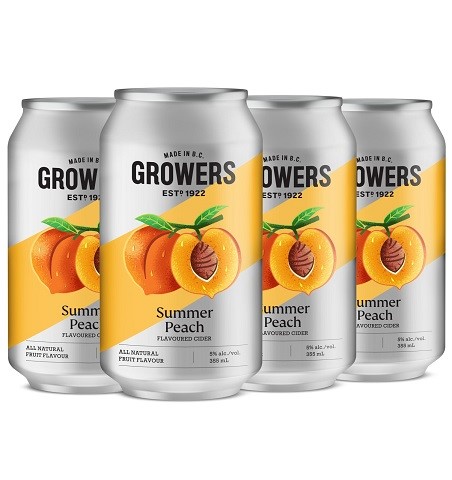 growers peach 355 ml - 6 cans Okotoks Liquor delivery