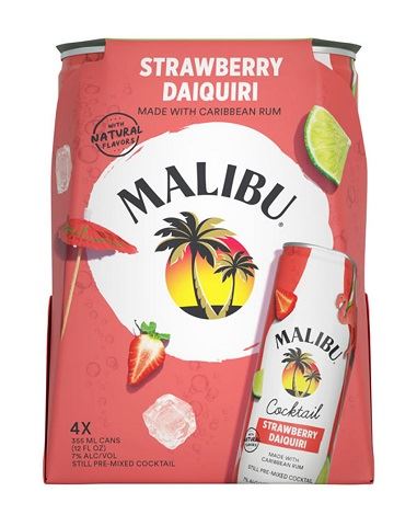 malibu strawberry daiquiri 355 ml - 4 cans Okotoks Liquor delivery