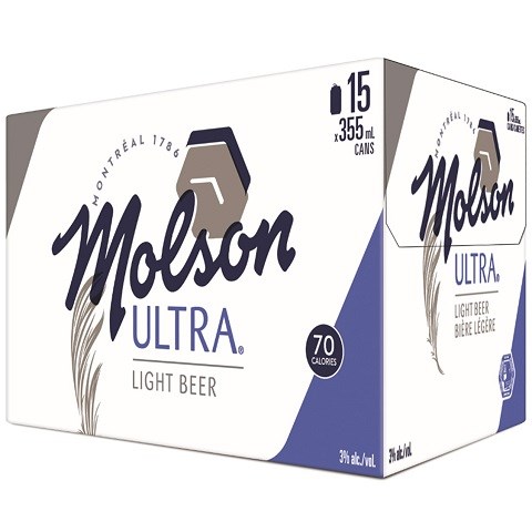molson ultra 355 ml - 15 cans Okotoks Liquor delivery