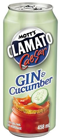 mott's clamato caesar gin & cucumber 458 ml single can Okotoks Liquor delivery