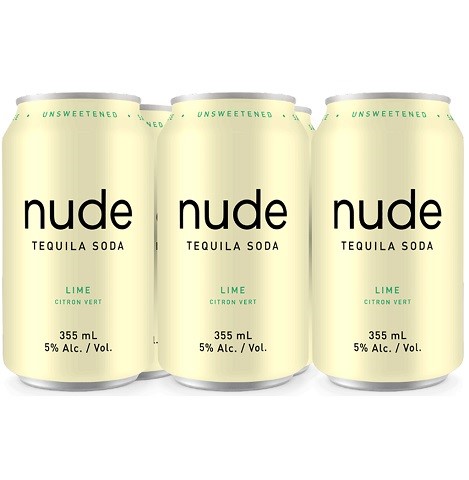 nude tequila soda lime 355 ml - 6 cans Okotoks Liquor delivery