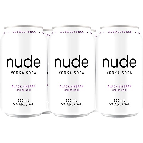 nude vodka soda black cherry 355 ml - 6 cans Okotoks Liquor delivery