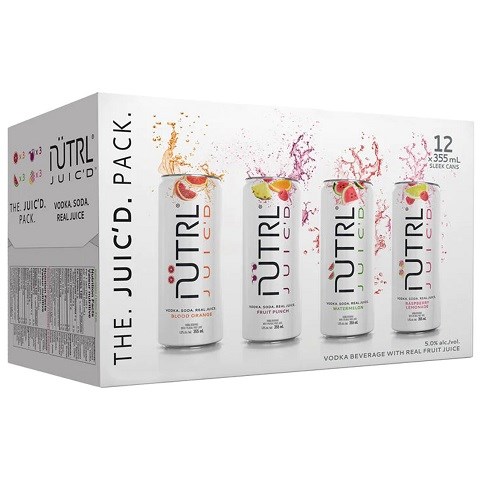 nütrl juic'd mixed pack 355 ml - 12 cans Okotoks Liquor delivery