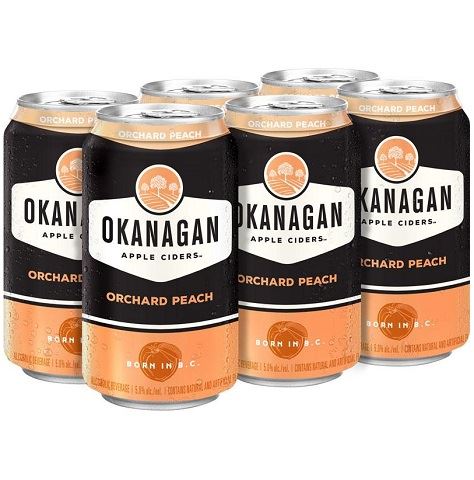 okanagan peach cider 355 ml - 6 cans Okotoks Liquor delivery
