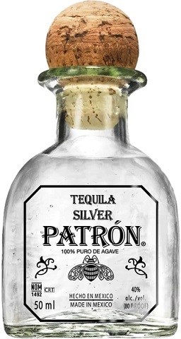 patron silver 50 ml single bottle Okotoks Liquor delivery